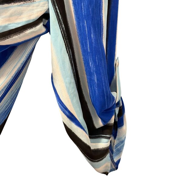 Cato Womens Blue/Black Striped Blouse Size 26/28W Polyester blouse - Picture 12 of 12